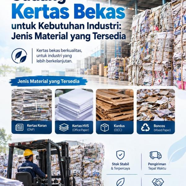 Gudang Kertas Bekas untuk Kebutuhan Industri: Jenis Material yang Tersedia
